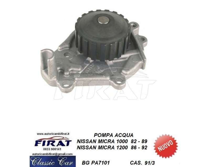 POMPA ACQUA NISSAN MICRA 1000/1200 (PA7101)